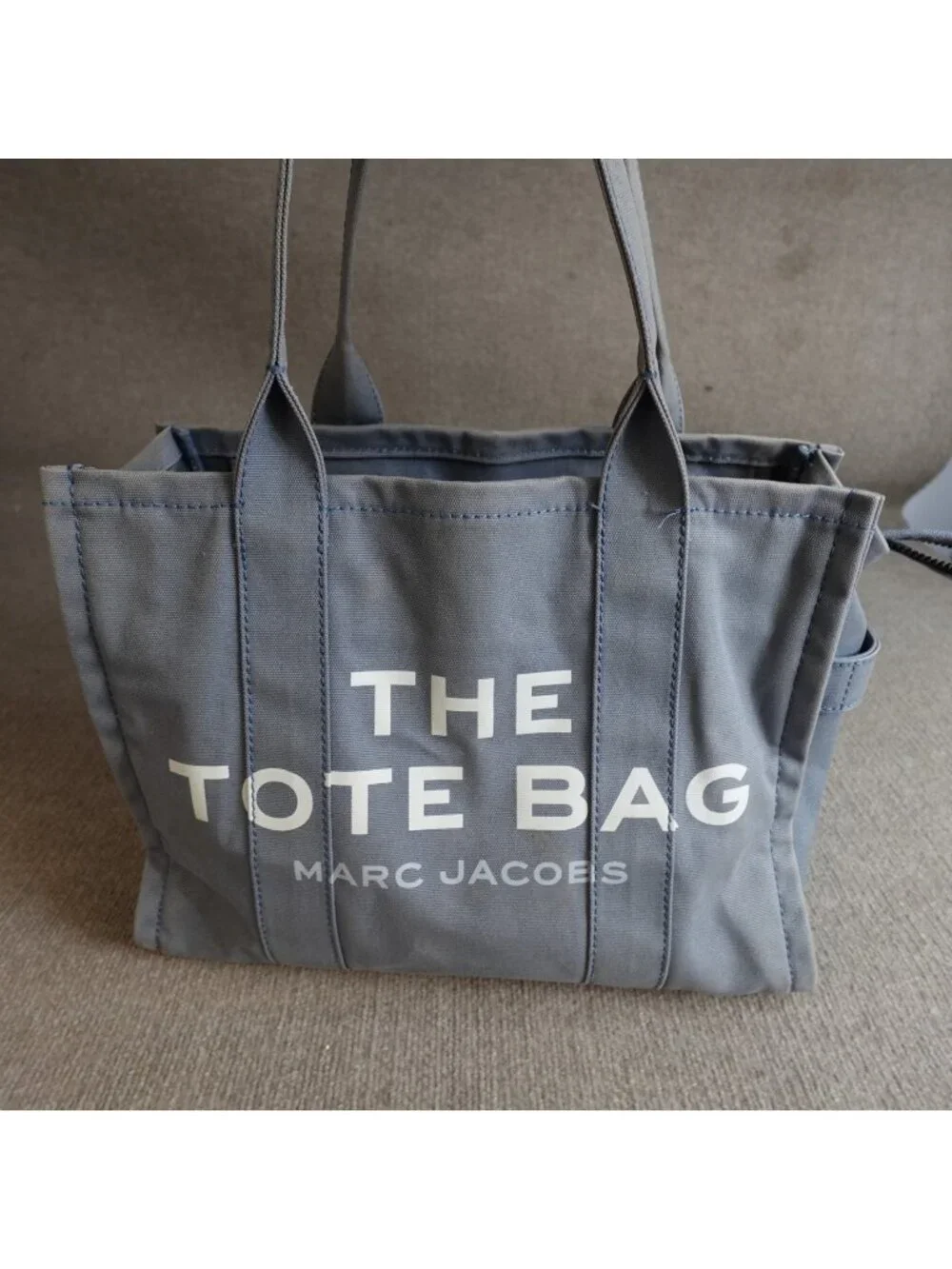 Marc Jacobs The Tote Bag Blue Canvas Zip Top
